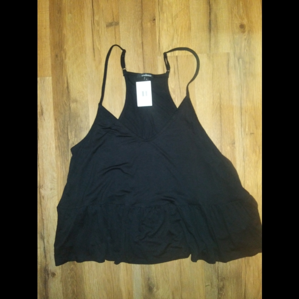 Ambiance Black Flowy Camisole Top